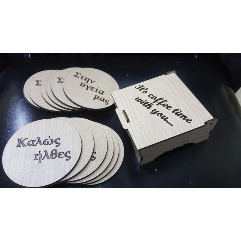 Wooden coaster for Valentine s present