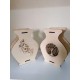 Wooden flower vase