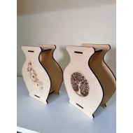 Wooden flower vase