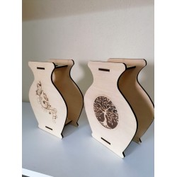 Wooden flower vase