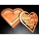 Wooden heart box