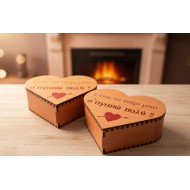 Wooden heart box