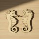 Wooden hippocampus by birch wood