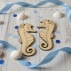 Wooden hippocampus by birch wood