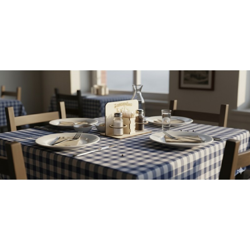 wooden birch holder salt pepper and napkins with engrave Wooden holder for salt pepper and napinks with engrave