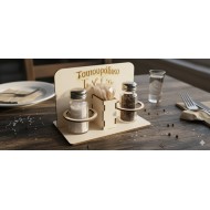 Wooden holder for salt ,pepper and napkins Wooden holder for salt ,pepper and napkins