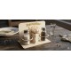 wooden birch holder salt pepper and napkins with engrave Wooden holder for salt pepper and napinks with engrave