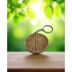 Wooden keychain with Vergina Sun engraving – Handmade 7 cm