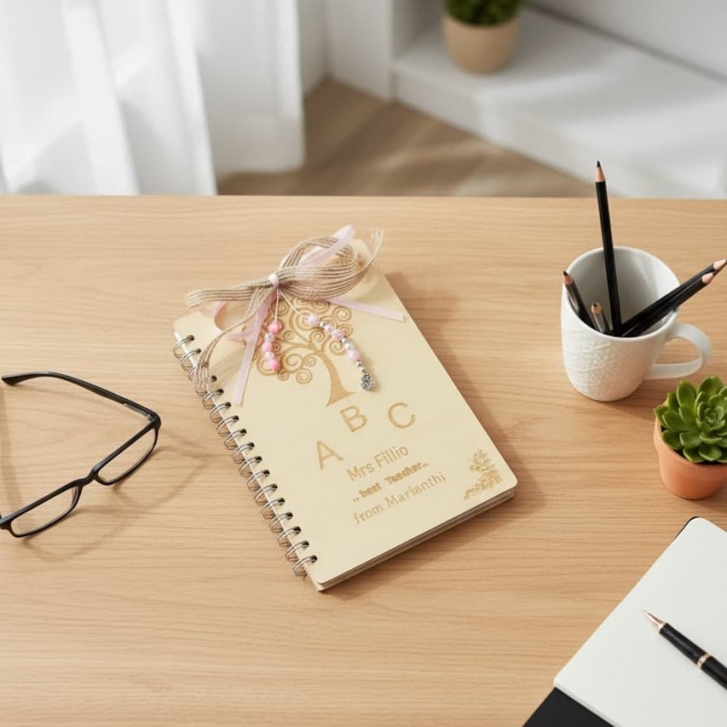 Wooden note book-school gift