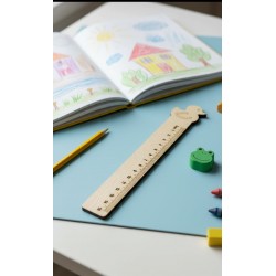 Wooden rulers with duck