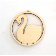 Wooden swan for wedding gift.