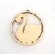 Wooden swan for wedding gift.