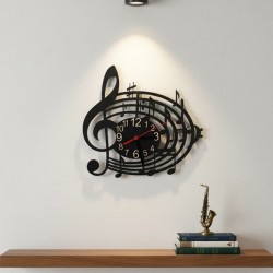 Wooden wall clock Music theme, eco paint Wooden wall clock Music theme, eco paint
