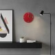 wall clock red florar and glitter wooden wall clock red glitter