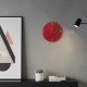 wall clock red florar and glitter wooden wall clock red glitter