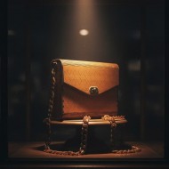 Wooden bag ANNIE MOTIF TABAC Wooden bag ANNIE MOTIF TABAC