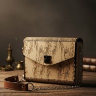 WOODEN BAG ANNIE MOTIF WHITE FLOWER No2