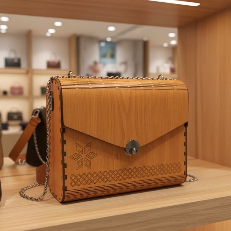 bag by wood tabac simple tabac WOODEN BAG ANNIE motif tabac
