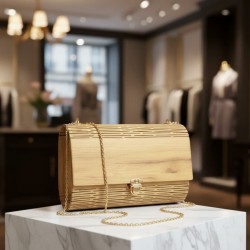 WOODEN BAG PARIS BEIGE WOODEN BAG PARIS BEIGE