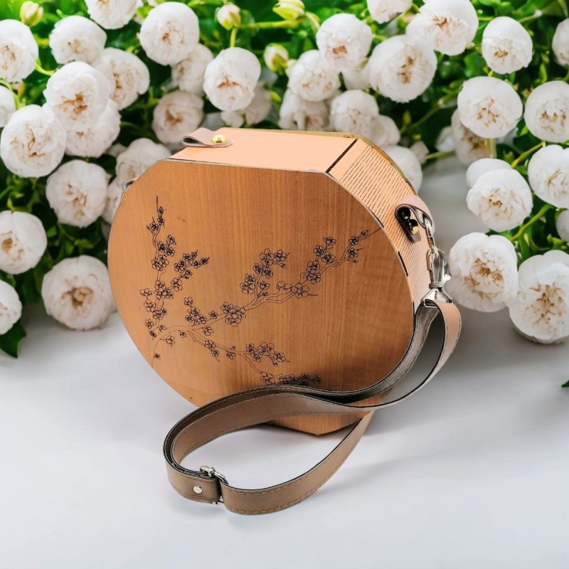 Wooden bag SWEET SPRING , handmade-woman clutchbag, woman fashion ,greek tourism WOODEN BAG SWEET SPRING big size