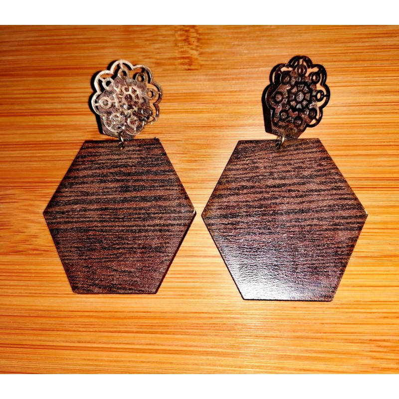 Wooden earrings