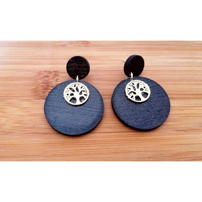 Wooden earrings