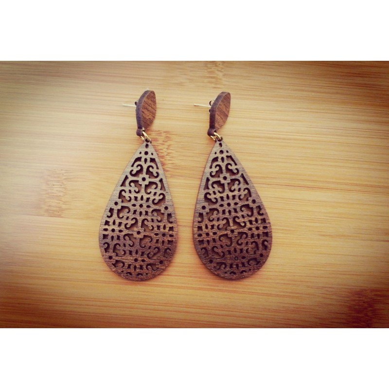 Wooden earrings