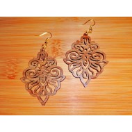 Wooden earrings motive
