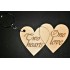 Keychain wood ''two hearts in one ''